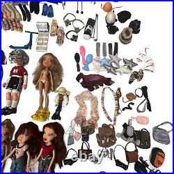 Huge Bratz Doll Lot 2001+ Roxxi Phoebe Dillon Clothes Shoes Y2K Motorcycle Case
