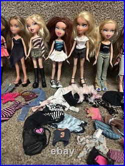 Huge Bratz Doll Lot Of 11 2001 MGA + Clothes Shoes Accessories