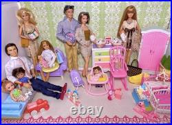 Huge Happy Family Lot Gift Set Midge Belly&Baby, Alan & Ryan, Grandparents