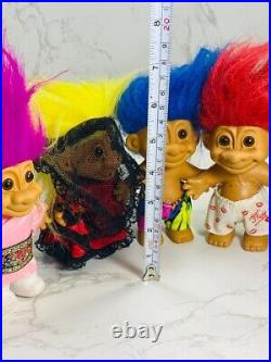 Huge Vintage Lot of 21 Russ Troll Dolls Rare Collection