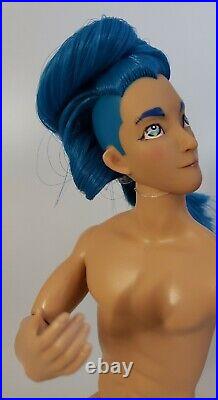 INDIE ART FASHION DOLL BY JOEY VERSAW GUM Blue Hair A Little Head Male Doll MINT