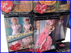 I LOVE LUCY Collector Series Doll Lot (9) With Metal Wall Decor-NIB & NIOB