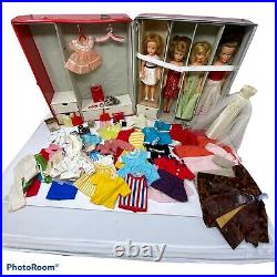 Ideal Tammy & Family Lot Tammy's Mom Pepper Misty Clothes Accs 2 Vinyl Cases