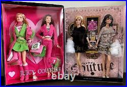 Juicy Couture Beverly Hills P&G Barbie 4 Dolls Gold Label 2004 & 2008 NRFB