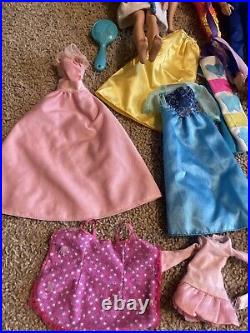LOT Barbies Mattel Fashion Blonde Dolls Vintage With Clothes + Paradise Kid