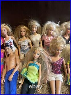 LOT Barbies Mattel Fashion Blonde Dolls Vintage With Clothes + Paradise Kid