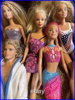 LOT Barbies Mattel Fashion Blonde Dolls Vintage With Clothes + Paradise Kid