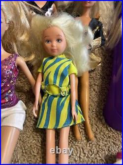 LOT Barbies Mattel Fashion Blonde Dolls Vintage With Clothes + Paradise Kid