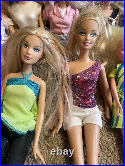 LOT Barbies Mattel Fashion Blonde Dolls Vintage With Clothes + Paradise Kid