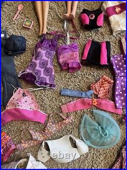 LOT Barbies Mattel Fashion Blonde Dolls Vintage With Clothes + Paradise Kid