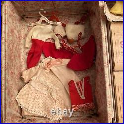 LOT OF 2 Vintage 1960's Skipper Barbie Dolls Withcase & Clothing TLC