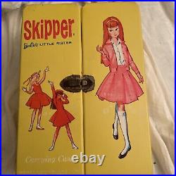 LOT OF 2 Vintage 1960's Skipper Barbie Dolls Withcase & Clothing TLC