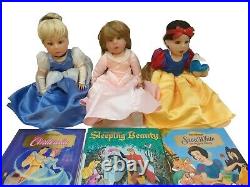 LOT OF 3 LEE MIDDLETON Disney 19 Dolls Cinderella Snow White Sleeping Beauty