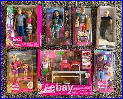 LOT OF 7 Barbie Dolls/Ken Dolls in Boxes Factory Sealed/New See Description
