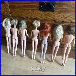 LOT Of 7 Vintage Barbie Twist N Turn 1960's Barbie