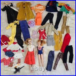 LOT Vtg 1960's Mattel BARBIE Ponytail #4 & Skipper Doll with Original Outfits +Ken