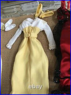 LOT of 4 Franklin Mint 16 Vinyl TITANIC Rose Doll OUTFITS Dresses with Shoes
