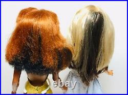 Large Vintage Lot 1970's 5 Supersize Barbie with Super Hair & Tiffany Taylor Dolls