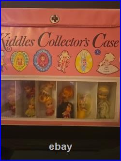 Liddle Kiddle Collectors Case & 12 Kiddles. Pretty Little Tiny Dolls. Qld Aust