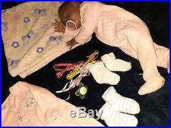 Lifelike Reborn Doll 16 Vinyl & Fabric Body Black Baby Girl w Accessories Lot