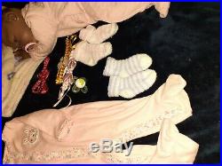 Lifelike Reborn Doll 16 Vinyl & Fabric Body Black Baby Girl w Accessories Lot