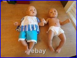 Lot 2 JESMAR 18 Newborn Realistic Anatomically Correct Baby Girl and Boy Dolls