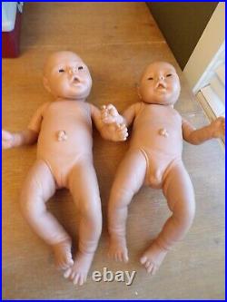 Lot 2 JESMAR 18 Newborn Realistic Anatomically Correct Baby Girl and Boy Dolls