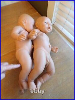 Lot 2 JESMAR 18 Newborn Realistic Anatomically Correct Baby Girl and Boy Dolls