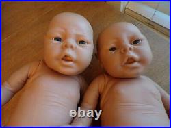 Lot 2 JESMAR 18 Newborn Realistic Anatomically Correct Baby Girl and Boy Dolls