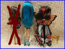 Lot 2 Near Complete Monster High doll Boo York Nefera de Nile Luna Mothews Shoes