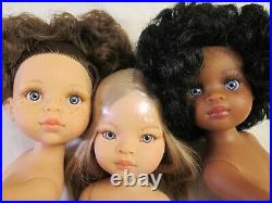 Lot 3 Nude Paola Reina Las Amigas Dolls 32cm Vinyl Nora Carol Manica Tags Read