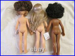 Lot 3 Nude Paola Reina Las Amigas Dolls 32cm Vinyl Nora Carol Manica Tags Read
