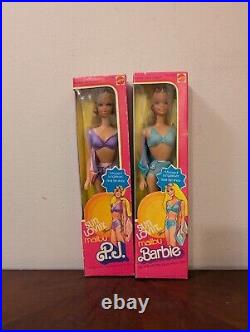 Lot Of 2-Vintage 1978 Barbie Malibu Sun Lovin' And 1978 Sun Lovin' PJ
