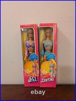 Lot Of 2-Vintage 1978 Barbie Malibu Sun Lovin' And 1978 Sun Lovin' PJ