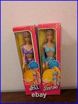 Lot Of 2-Vintage 1978 Barbie Malibu Sun Lovin' And 1978 Sun Lovin' PJ