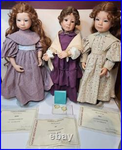 Lot Of 3 Good-Kruger Vinyl Dolls Set of Little Women Meg Jo Beth