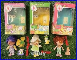 Lot Of 3 VTG Strawberry Shortcake Friend Almond Tea Tulip Tea Cafe Ole with Pets