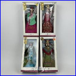 Lot Of 4 Barbie Dolls Of The World Princess PINK LABEL 25th Anniversary Mattel