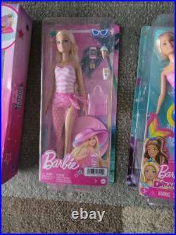 Lot Of 4 Summer Barbies Dolls NIB