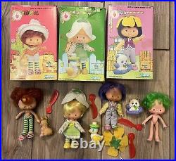 Lot Of 4 VTG Strawberry Shortcake Friend Almond Tea Tulip Tea Cafe Ole with Pets
