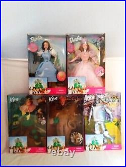 Lot Of 5 Barbie Wizard Of Oz 1999 Complete Set Of 5 Mint Nrfb