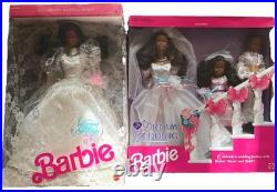 Lot RARE Black Barbie Dream Wedding Set 1993 + Wedding Fantasy Barbie Mattel