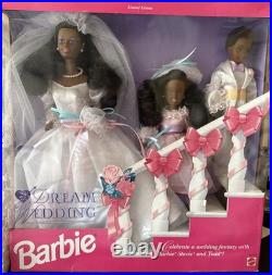 Lot RARE Black Barbie Dream Wedding Set 1993 + Wedding Fantasy Barbie Mattel