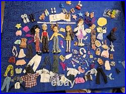 Lot Vintage 2001 BRATZ = 5 Dolls + Clothing Shoes Accessories AS IS