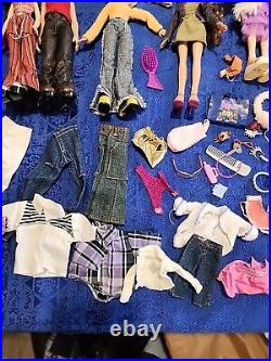 Lot Vintage 2001 BRATZ = 5 Dolls + Clothing Shoes Accessories AS IS