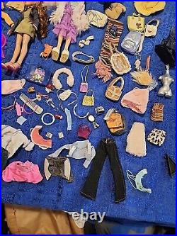 Lot Vintage 2001 BRATZ = 5 Dolls + Clothing Shoes Accessories AS IS