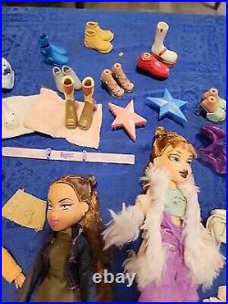 Lot Vintage 2001 BRATZ = 5 Dolls + Clothing Shoes Accessories AS IS