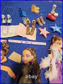 Lot Vintage 2001 BRATZ = 5 Dolls + Clothing Shoes Accessories AS IS