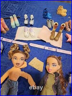 Lot Vintage 2001 BRATZ = 5 Dolls + Clothing Shoes Accessories AS IS