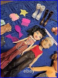 Lot Vintage 2001 BRATZ = 5 Dolls + Clothing Shoes Accessories AS IS